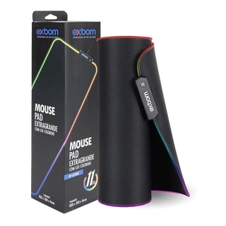 MousePad RGB extra grande sem desenho ganer com LED 80x30