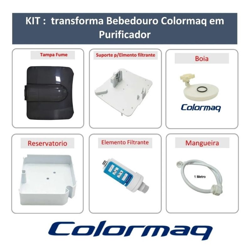 Colormaq Purificador : Kit Transforma Bebedouro em Purificador Colormaq