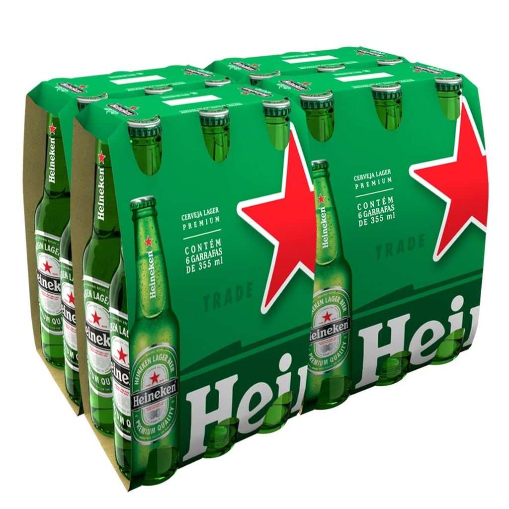 Cerveja Heineken Long Neck 330ml Pack Com 24 Unidades | Shopee Brasil