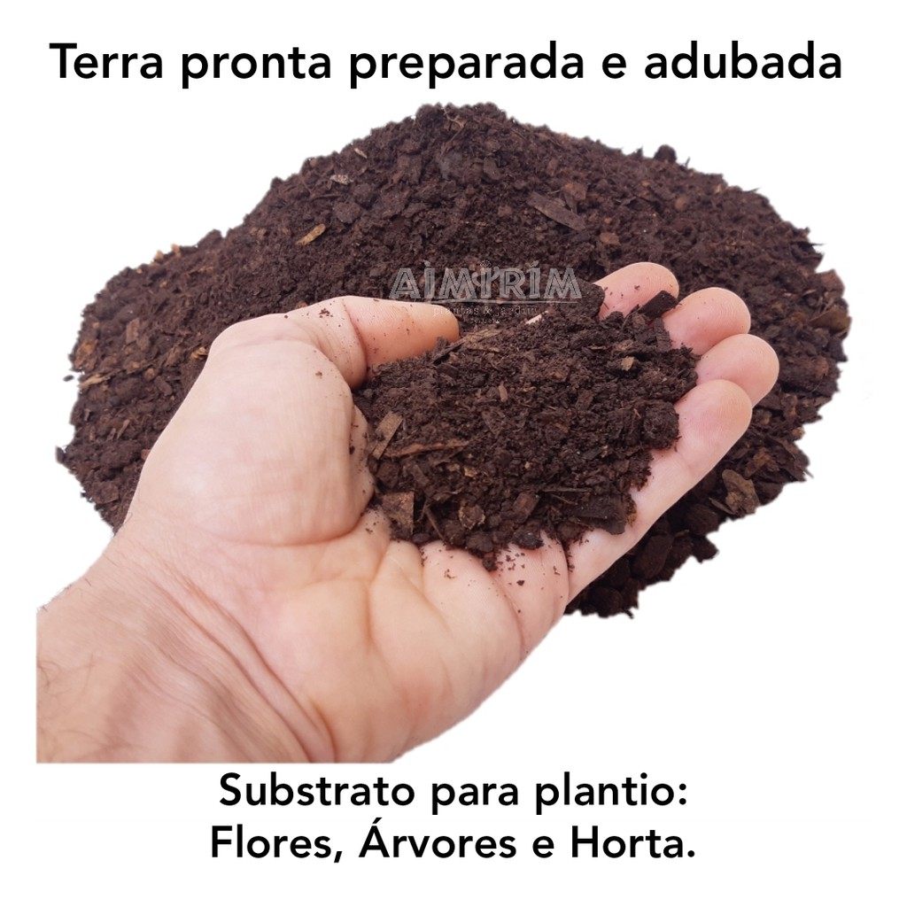 Terra Pronta Preparada Adubada Substrato Para Plantio 20 Litros