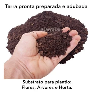 Terra Pronta Preparada Adubada Substrato Para Plantio 20 Litros