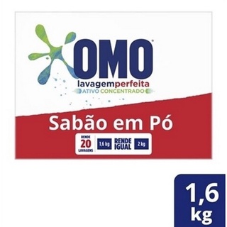 Sabão em Pó Omo Lavagem Perfeita 1,6kg 9 Unidades