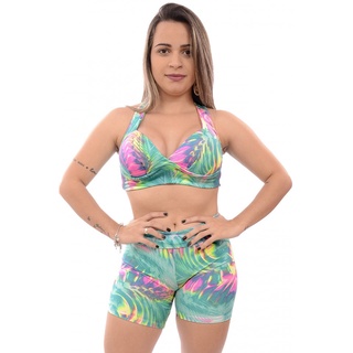 Kit 3 Roupas Academia Feminina Moda Fitness Conjunto Top + Short Suplex em  Promoção na Americanas