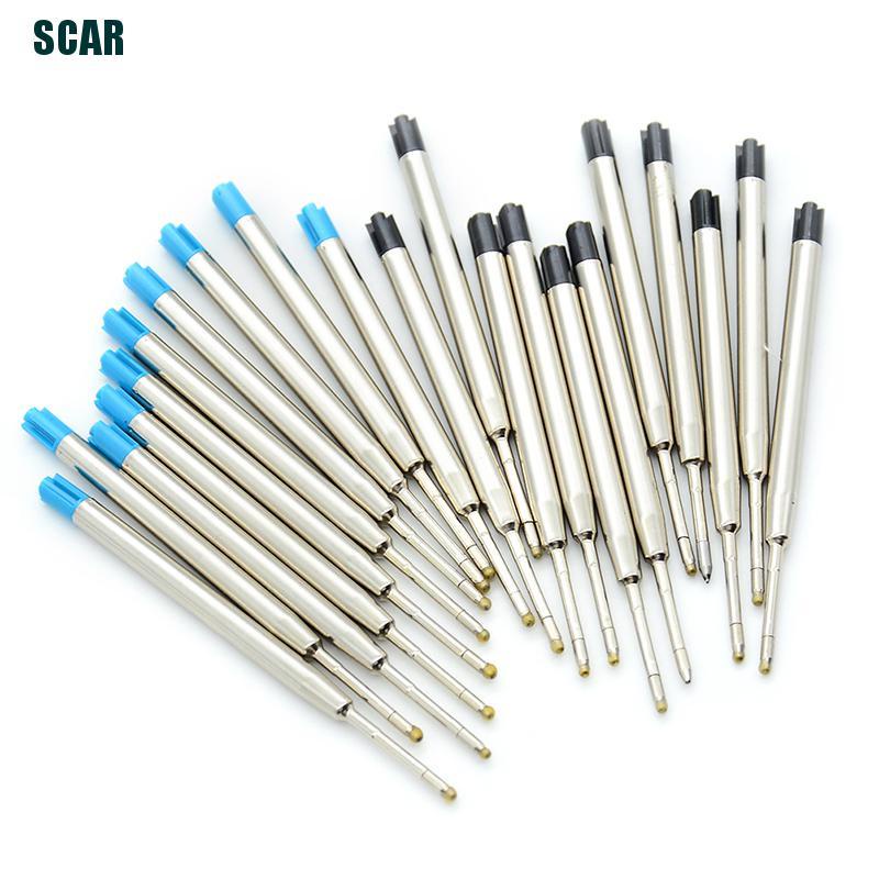 [Scarlett] 10 Pcs Tinta Azul Estilo parker Padrão 1,0mm Recarga De Caneta Esferográfica