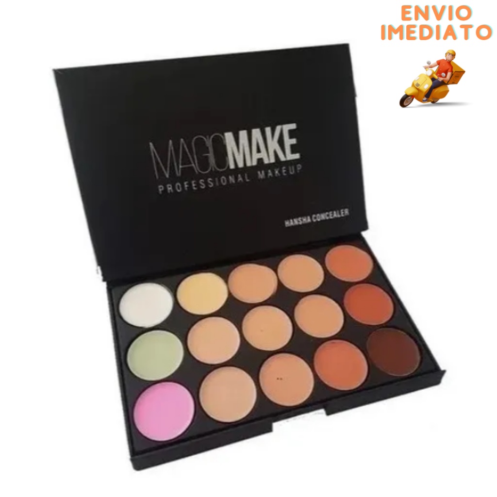 Paleta De Base Corretivo 15 Cores Maquiagem Profissional Magic Make
