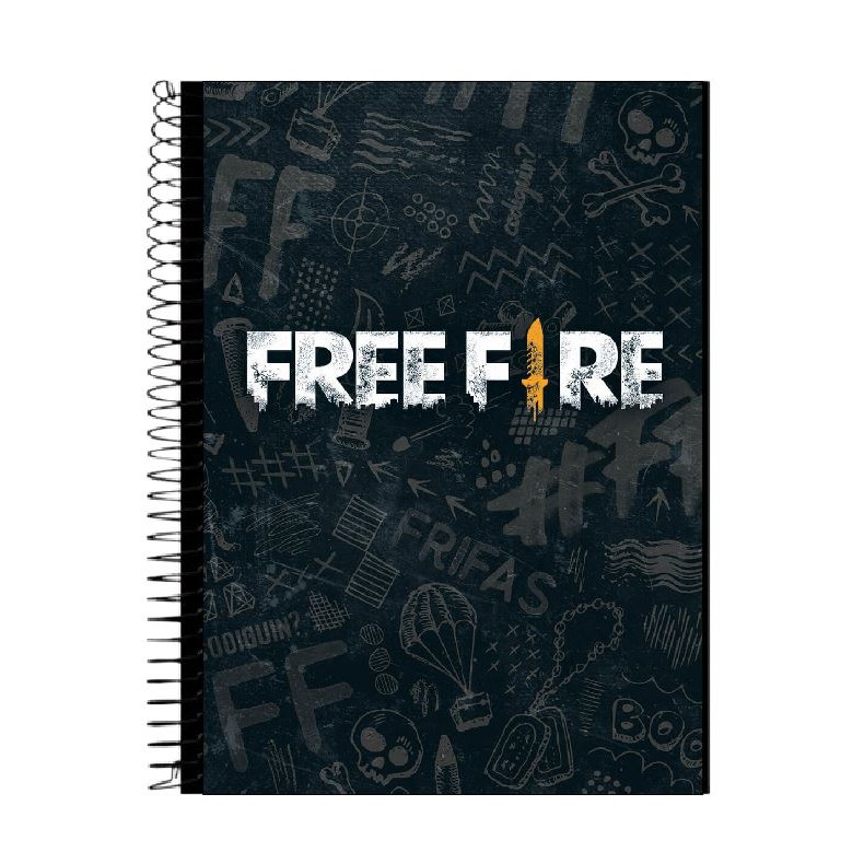 Caderno Free Fire A5 - 100 Folhas 15x21 (Tamanho Pequeno)