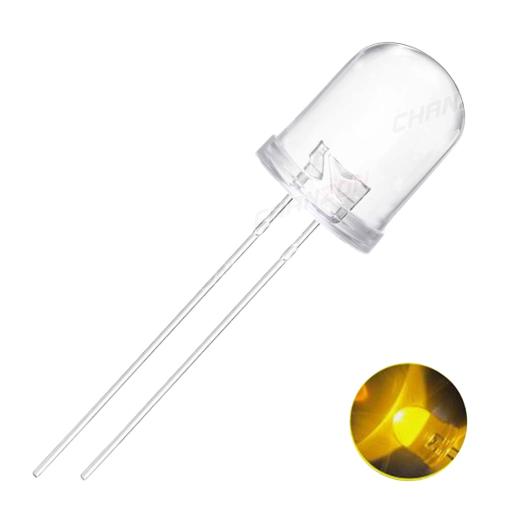 Kit Led 10mm Alto Brilho Amarelo - 10 unidades | Shopee Brasil
