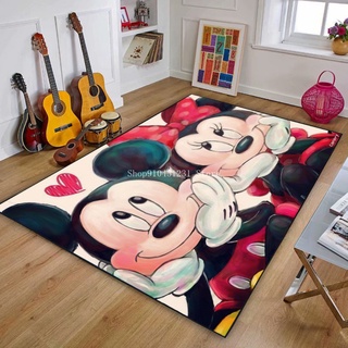 Disney Mickey Minnie Mouse Tapete De Brinquedo Das Crianças Meninas Dos Meninos Lavável Sala De Estar Moderno Impresso Geométrica Chão