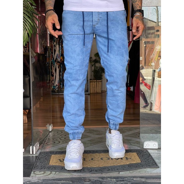 calça jogger Clara jeans masculina C/lycra confortável linha