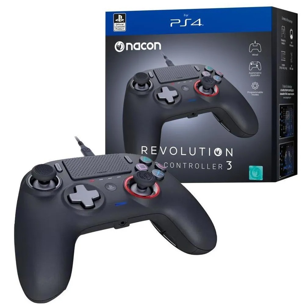 Controle Nacon Revolution Pro Controller V3 Preto para PS4 e PC