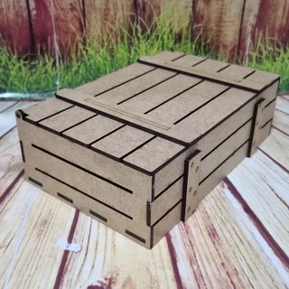 Baú MDF 19,5x12x6cm caixinha bauzinho para dia dos Namorados