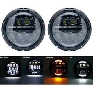 Par Farol Led 7 Polegada Angel 80w Caravan Opala Fusca Jeep Shopee Brasil