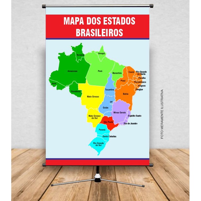 Banner Pedagógico Mapa Brasil e Regiões