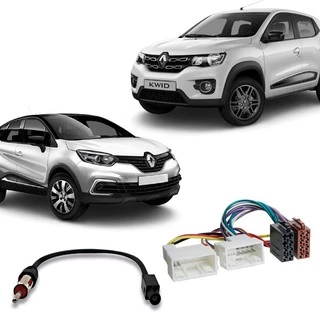 Kit Cabo de Antena 80/B6 + Chicote Para CD 35/D4 - Específico para Renault