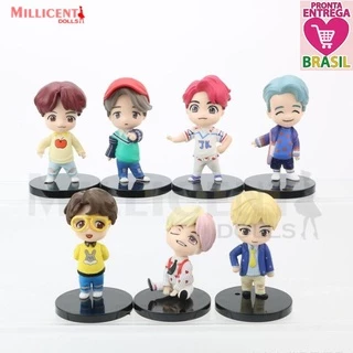 Lote 7 Figures/ Bonecos BTS Army Kpop V, Jimin, Jung, RM, Suga, Jin e J-hope NO BRASIL!