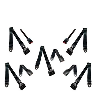 Kit Cinto Segurança Modelo Original Chevette Preto 5 Peças