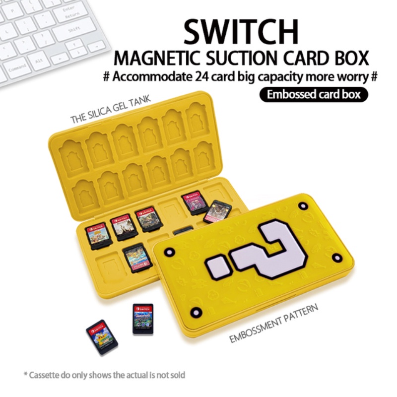 Nova Atualizacao Nintendo Switch Caso Do Cartao De Jogo Portatil De Silicone A Prova De Choque Interruptor De Alivio 3D Game Card Case 24 Em 1