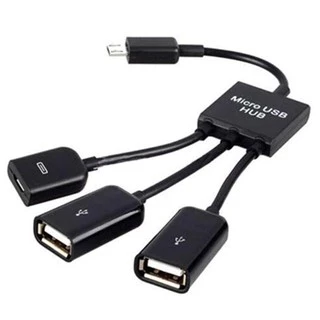 3in1 micro usb a 2 otg 3 portas hub cabo divisor micro-usb adaptador conversor para tablet android mouse teclado