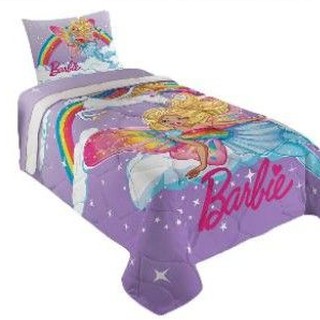 Kit Infantil Barbie Edredom + Jogo Cama + Almofada + Boneca