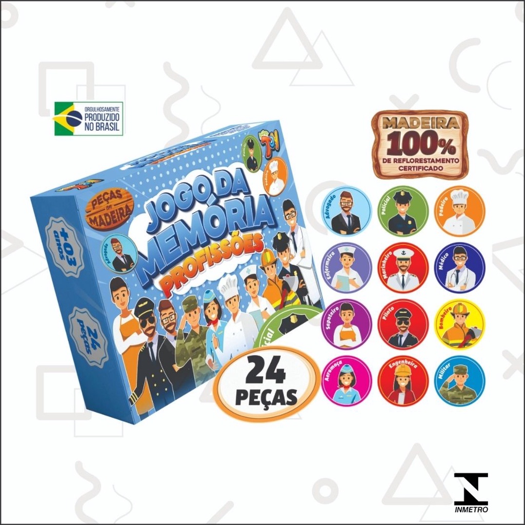 Jogo Da Mem Ria Profiss Es Paper Toy Shopee Brasil