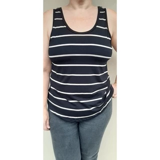 PROMOÇÃO -Regata Feminina Plus Size G1, G2 e G3 básica Cores: Lisas, Estampadas e Listradas em Viscolycra - Veja nas fotos as medidas em centímetros