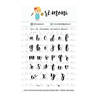 Kit de Carimbos Alfabeto Brush Letra Minúscula Rê Moni - Lilipop ...