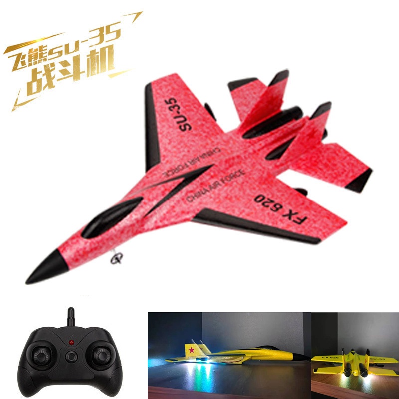 Compra online de FX-620 SU-35 rc avião de controle remoto 2.4g controle  remoto lutador hobby avião planador epp espuma brinquedos rc avião crianças  presente