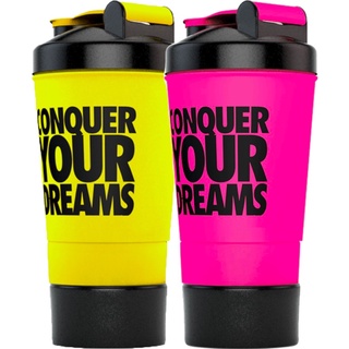 Kit 2x Coqueteleira Shaker Conquer Your Dreams 500ml - Iridium Labs