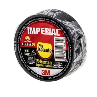Fita Isolante 3M - 5 Metros 10 Metros e 20 Metros - Imperial 3M 18mm