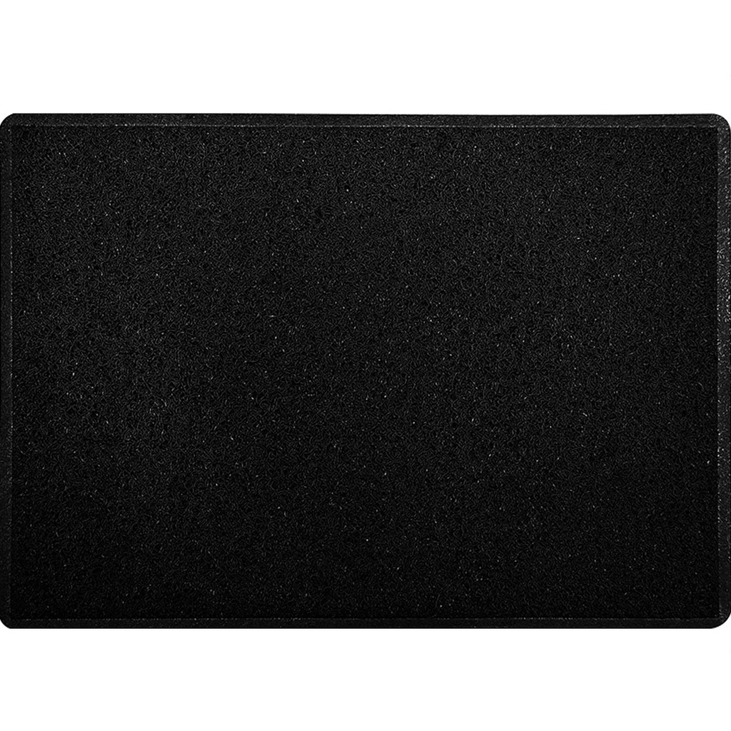 Tapete Capacho Vinil Br Light Liso Preto 40cm x 60cm Kapazi