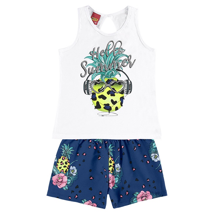 Conjunto Camiseta Short Kyly Meninas Adolescente 10 12 14 16 anos