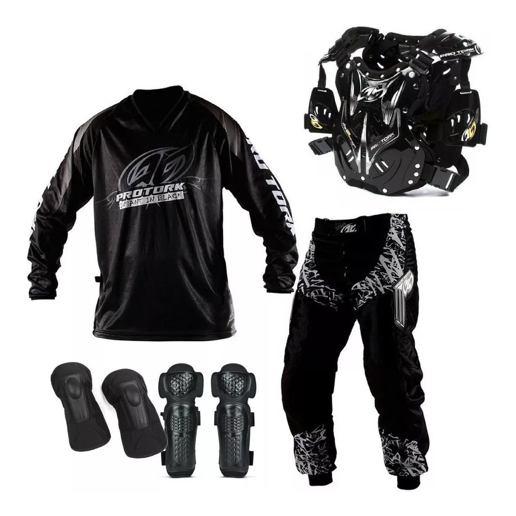 Roupa motocross sale preta