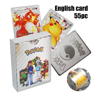 10-55 Pçs/Conjunto Cartão De Energia De Metal Ouro Vmax GX Charizard  Pikachu Pokemon Coleção Rara Batalha De Treinamento De Brinquedos Para  Crianças Presente - Escorrega o Preço