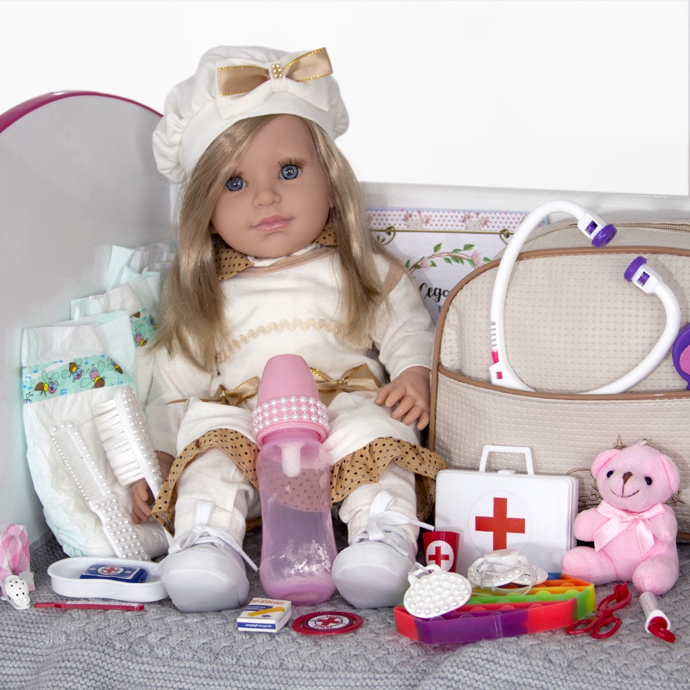 Boneca Reborn Baby Dolls Adora Realista Barata - Cegonha Reborn