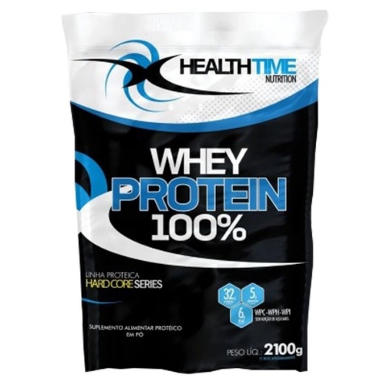 Whey Protein 100% ( Isolado Concentrado Hidrolisado) 21000g Healthtime Sem Adição de Acúcares 6g BCAA 5g Glutamina + Arninina e Beta Alanina
