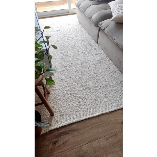 Tapete De Sala Cru 2.5x2.0m Boho Minimalista felpudo tear artesanal