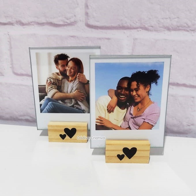 2 Porta retrato de mesa Polaroid Já acompanha fotos