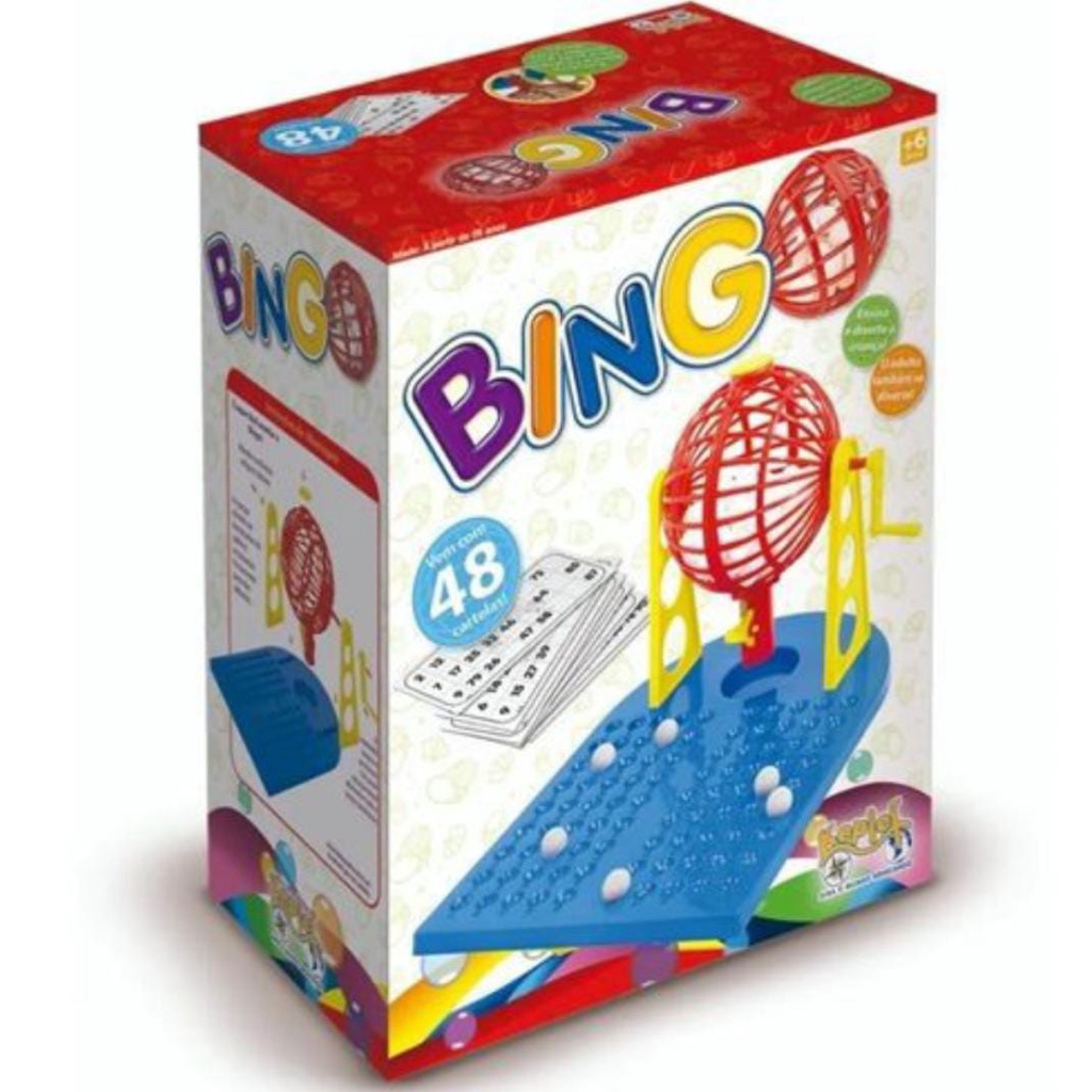 Jogo De Bingo Com Cartelas E Pedras - Brinquedo