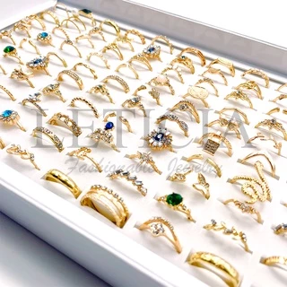 10/20 peças Conjunto Glamour feminino Anéis de diamante de cristal Fashion Jóias Anéis
