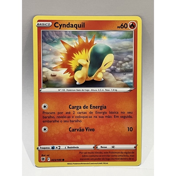 Pokémon nº 155 - Cyndaquil Pokémon Rato de Fogo Cyndaquil se