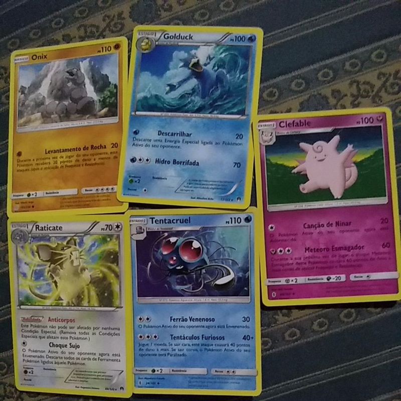 Lote de cartas dos Pokémons da primeira geração (duas raras) - Pokémon TCG  Cards (original em português)