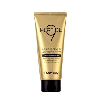 farmstay peptide9 super vitalizing cleansing foam 180g