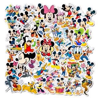 50 Unid . Autocolantes Mickey Mouse Cartoon À Prova D