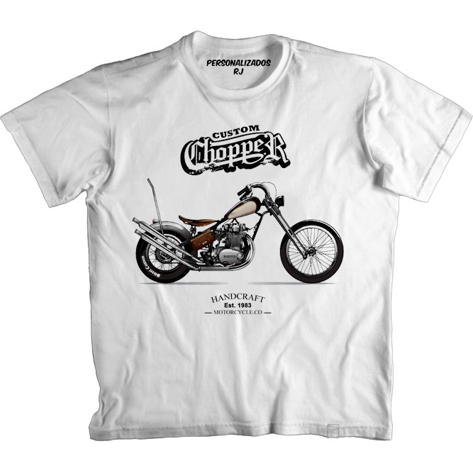 T-shirt Uomo Moto D'epoca Chopper Biker - 100% Cotone Pretrattato - Foto 4