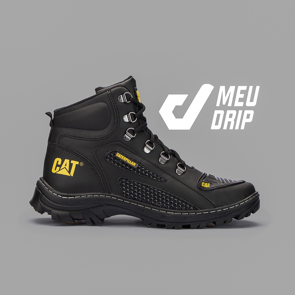 Kit Bota Caterpillar 2189 Castanho + Meia cat em Promoção na