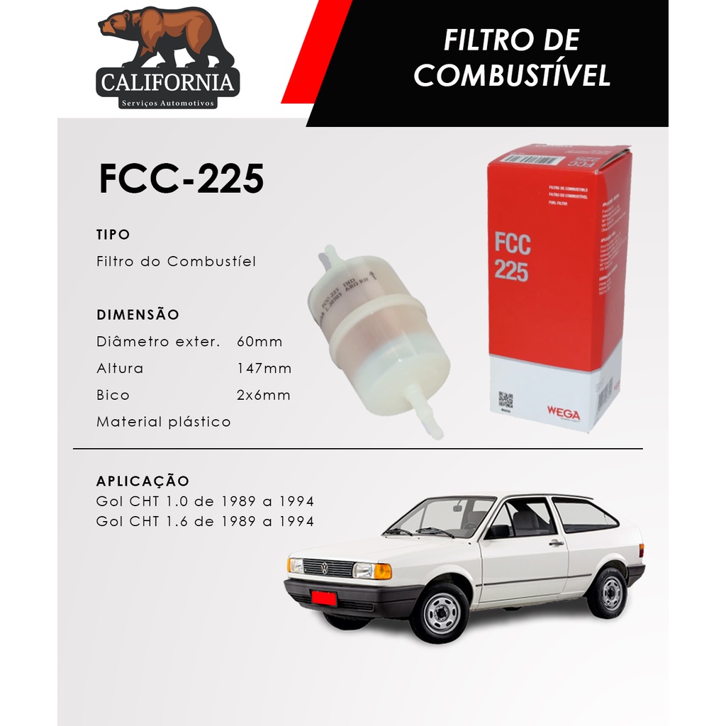 Filtro de Combustível Gol Quadrado cht 1.0 1.6 | Shopee Brasil