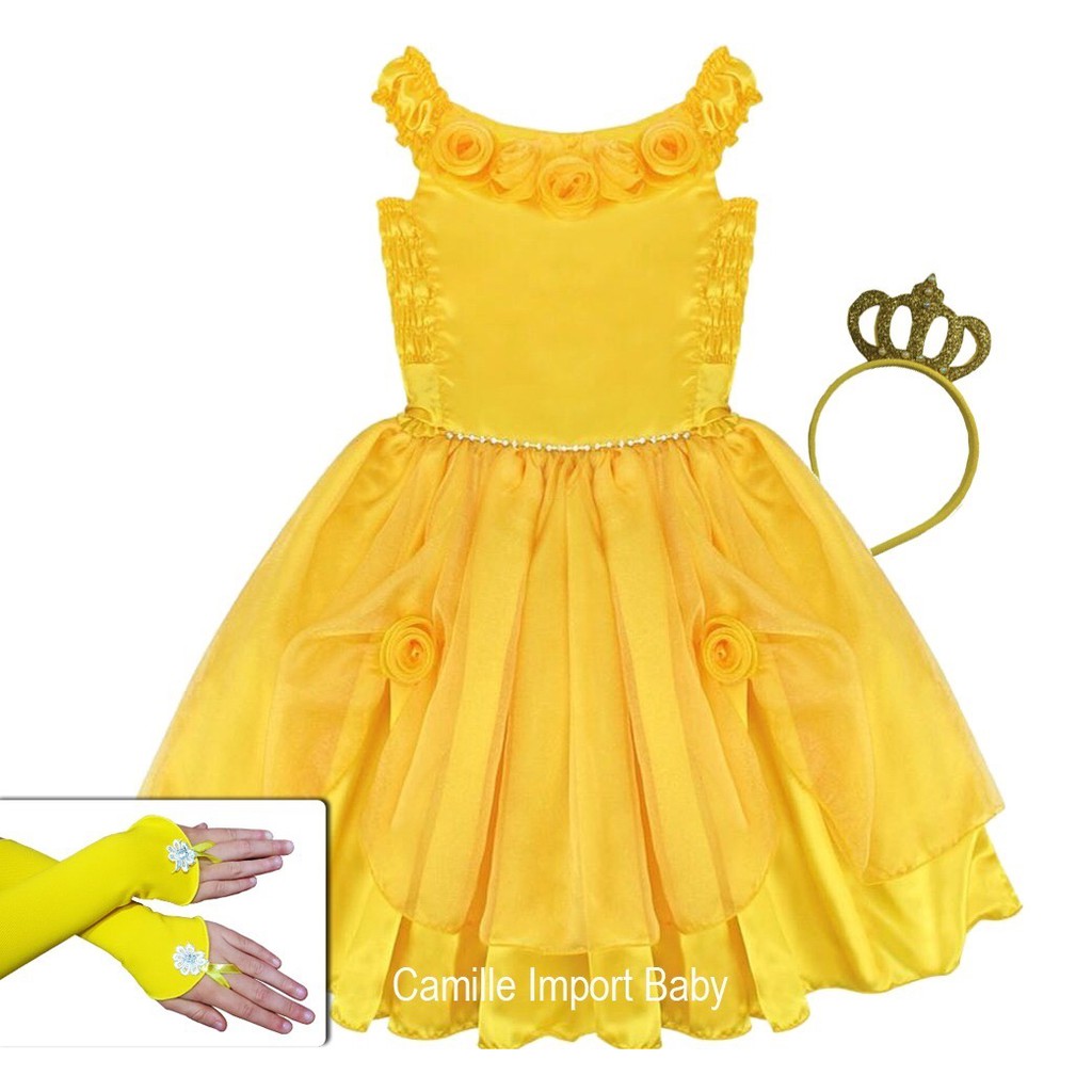 Vestido da princesa bela best sale para alugar