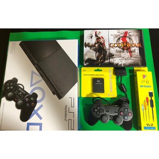 Vídeo Game Playstation 2 Ps2 Slim Completo+ 02controles+ 43 J0gs