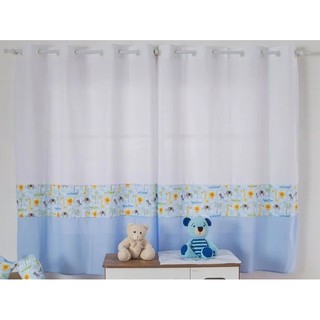 Cortina Savana 2,00 X 1,60 Para Quarto savana azul