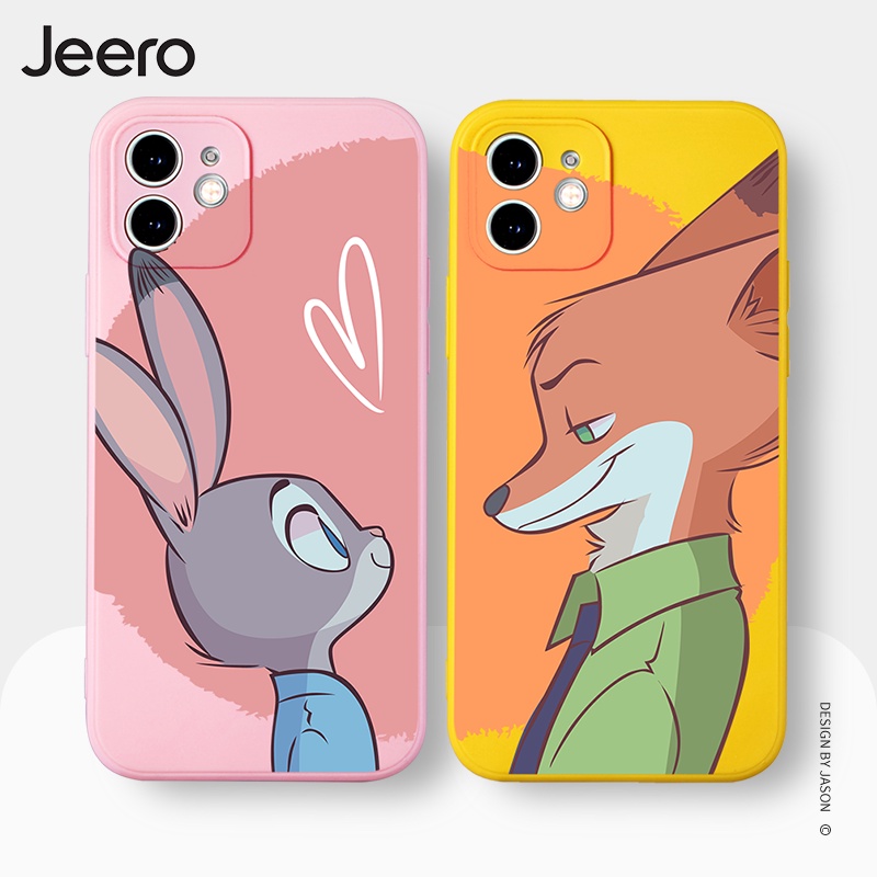 Capa De Celular JEERO Luxo Silicone Casal Cartoon Anime Fofa Personalizada Anti Impacto Capinha Compatível Para iPhone 14 13 12 11 Pro Max X XS XR HFE248